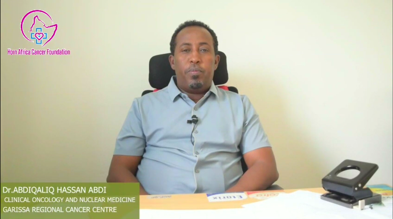 Dr. Abdikhalaq Hassan Abdi - Clinical Oncologist
